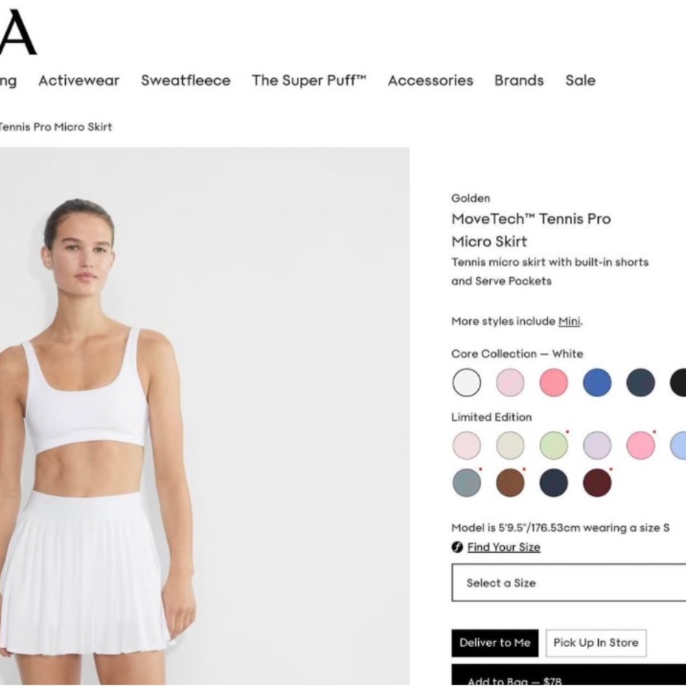 Aritzia Tennis Skirt